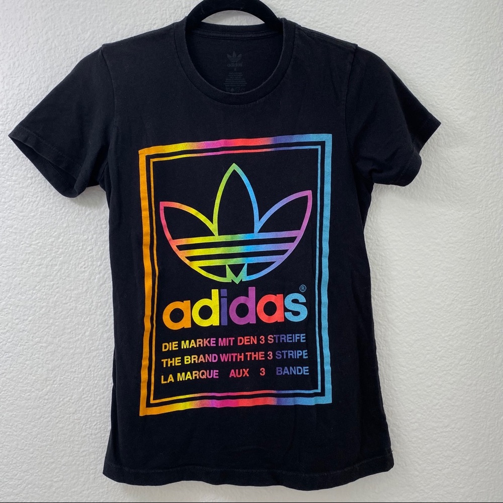 Adidas | Rainbow Print Tee